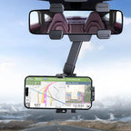 Car-mounted GPS device with a screen displaying navigation on a road background
