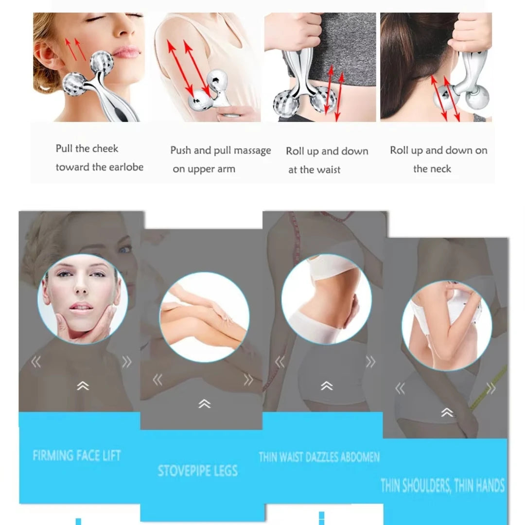 3D ABS face lifting roller for skin tightening and massage
