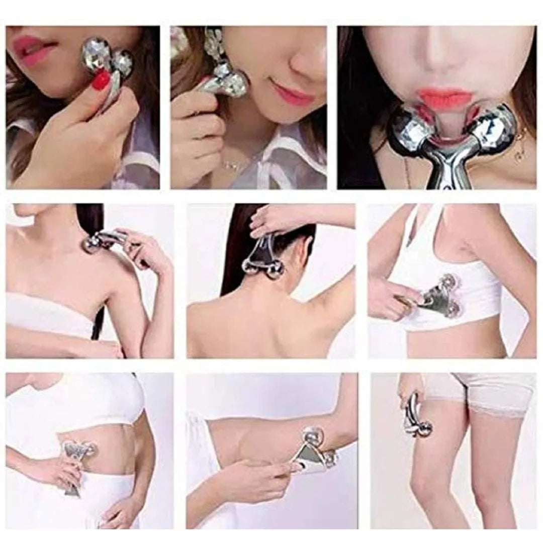 ABS material 3D roller massager for anti-aging skincare