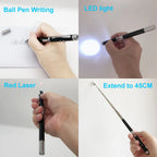 4-in-1 Laser Pointer Pen with LED Light, Magnet & Ballpoint Pen