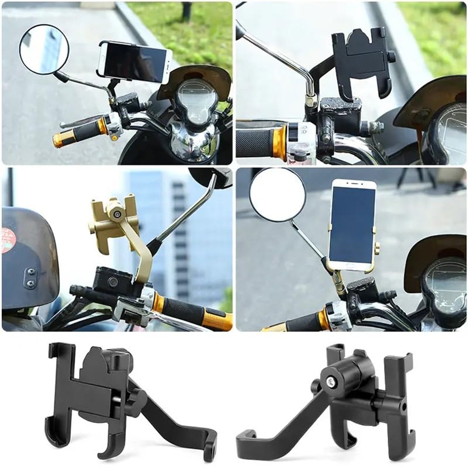 Aluminum Alloy 360° Rotation Motorcycle Phone Holder