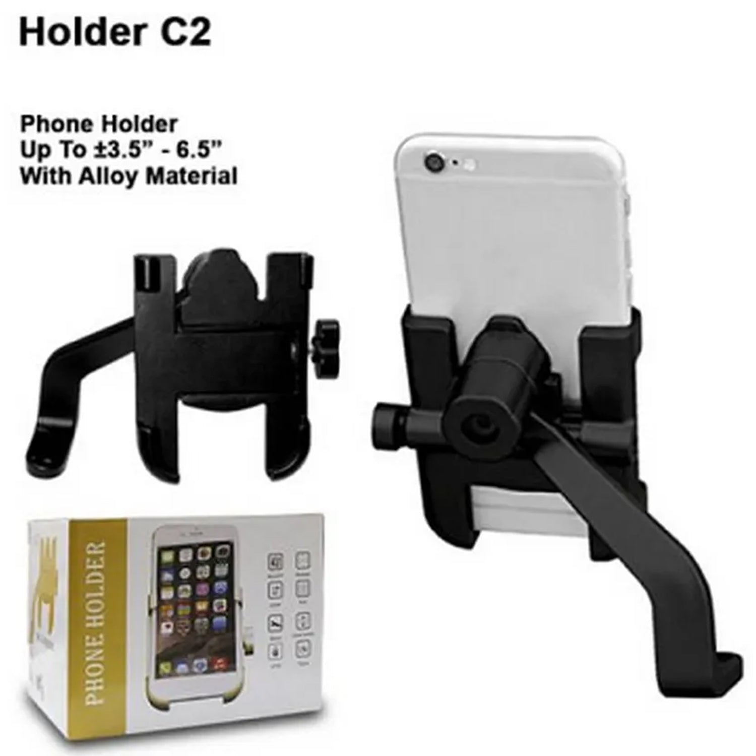 Aluminum Alloy 360° Rotation Motorcycle Phone Holder
