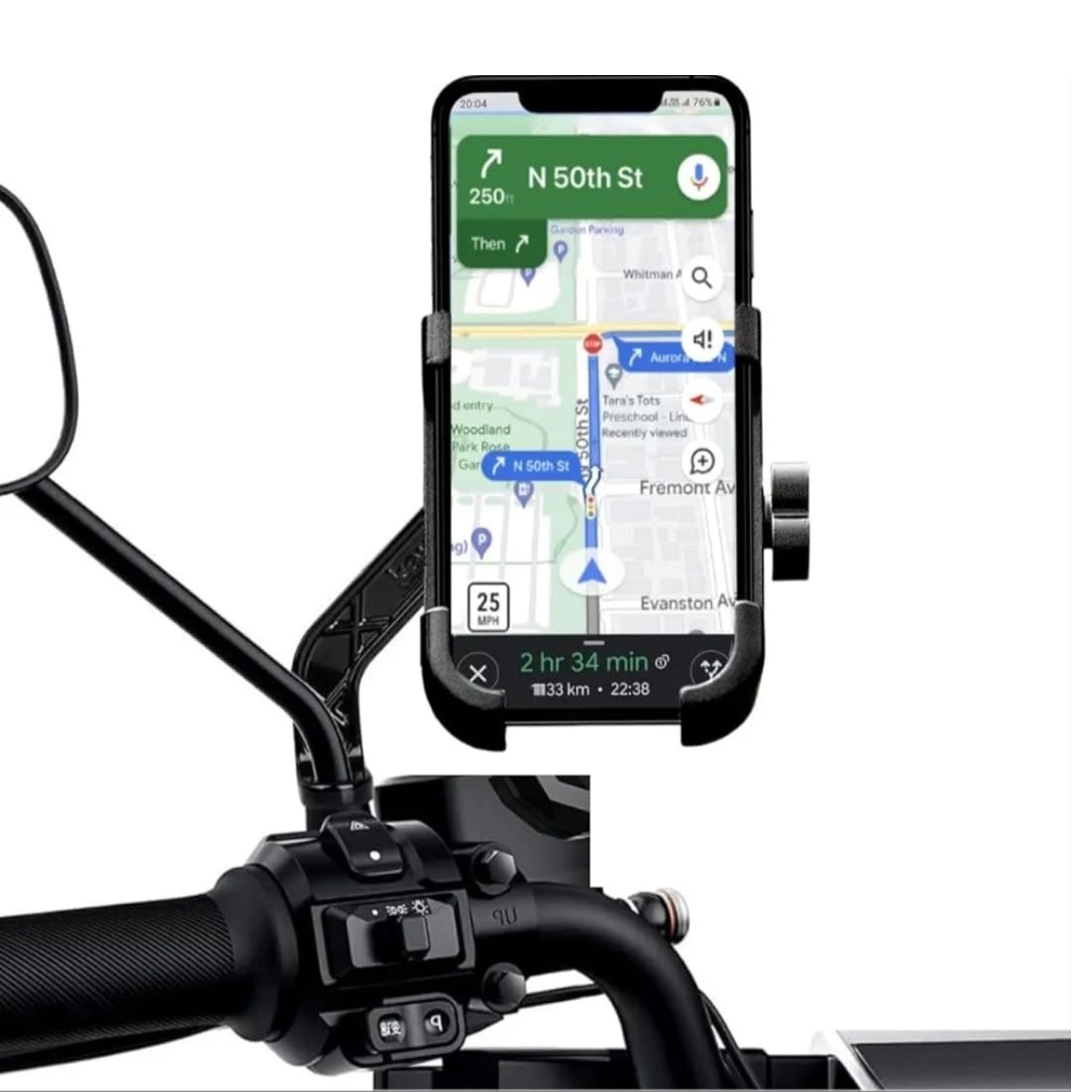 Aluminum Alloy 360° Rotation Motorcycle Phone Holder