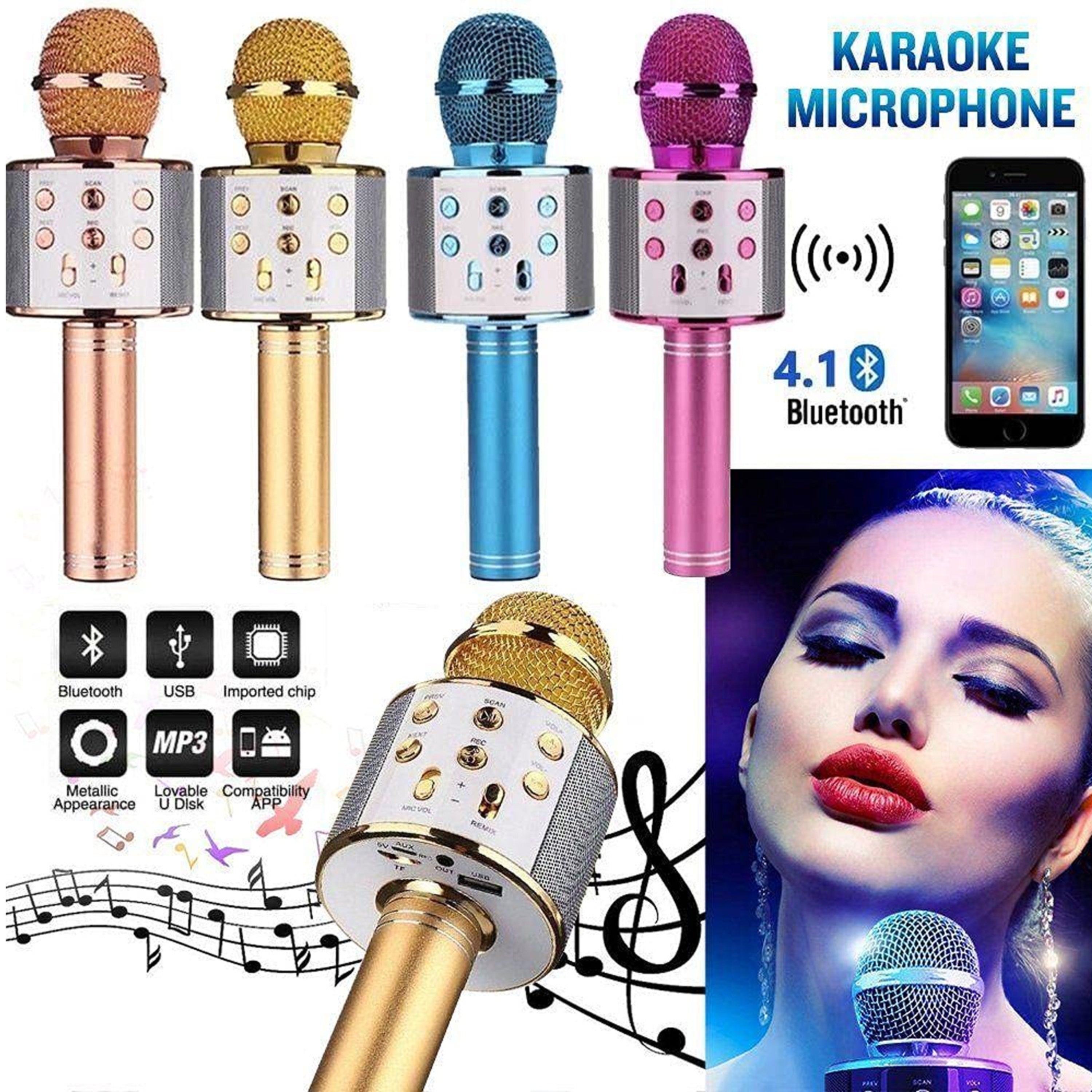 Bluetooth Wireless Karaoke Microphone | Portable Mic Speaker