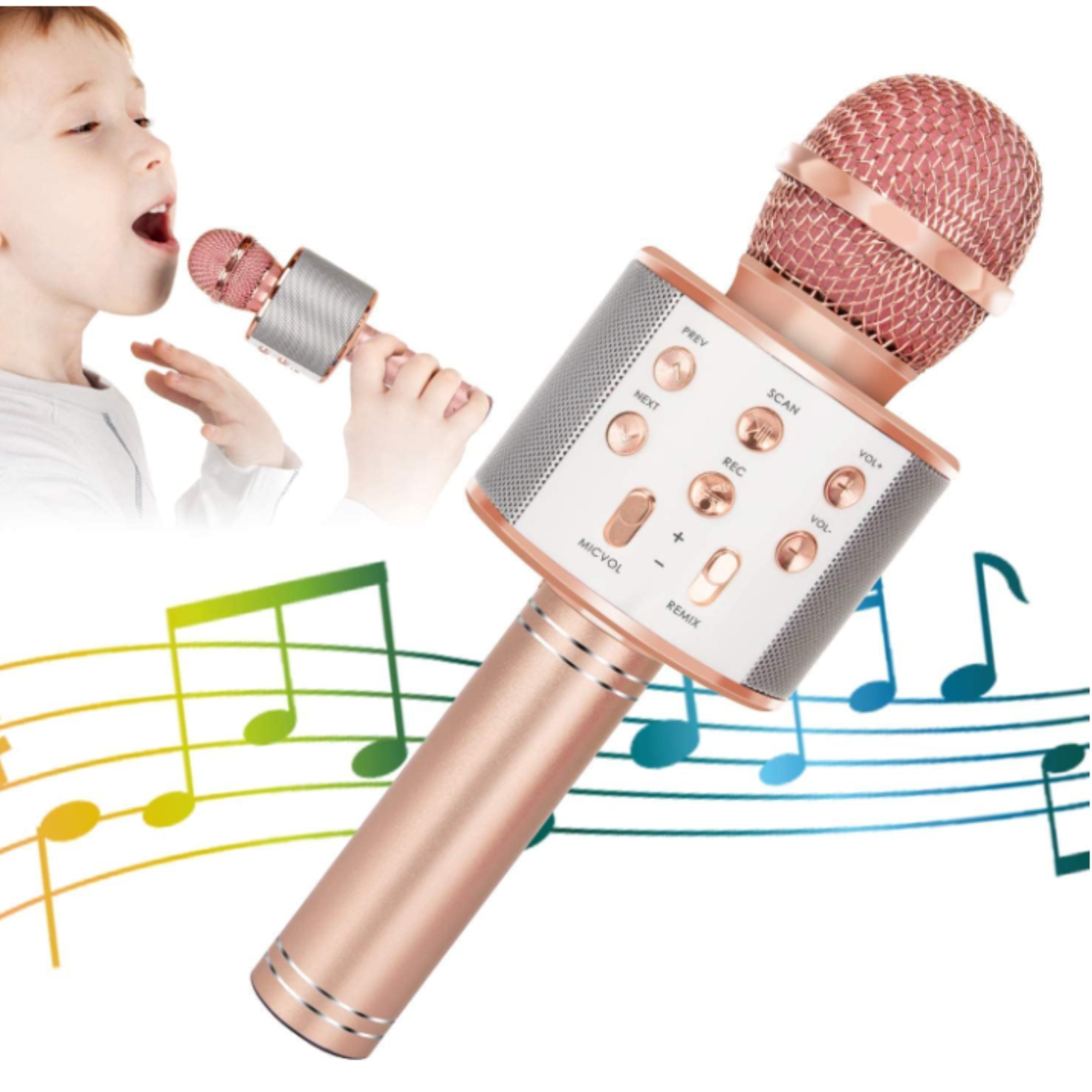 Bluetooth Wireless Karaoke Microphone | Portable Mic Speaker