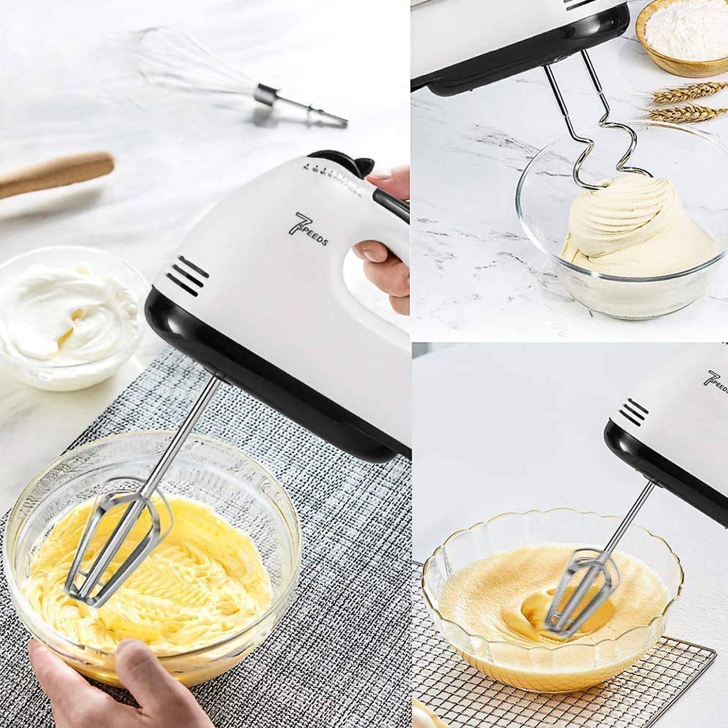 Electric Hand Mixer | Egg Beater, Cream & Dough Blender for Kitchen