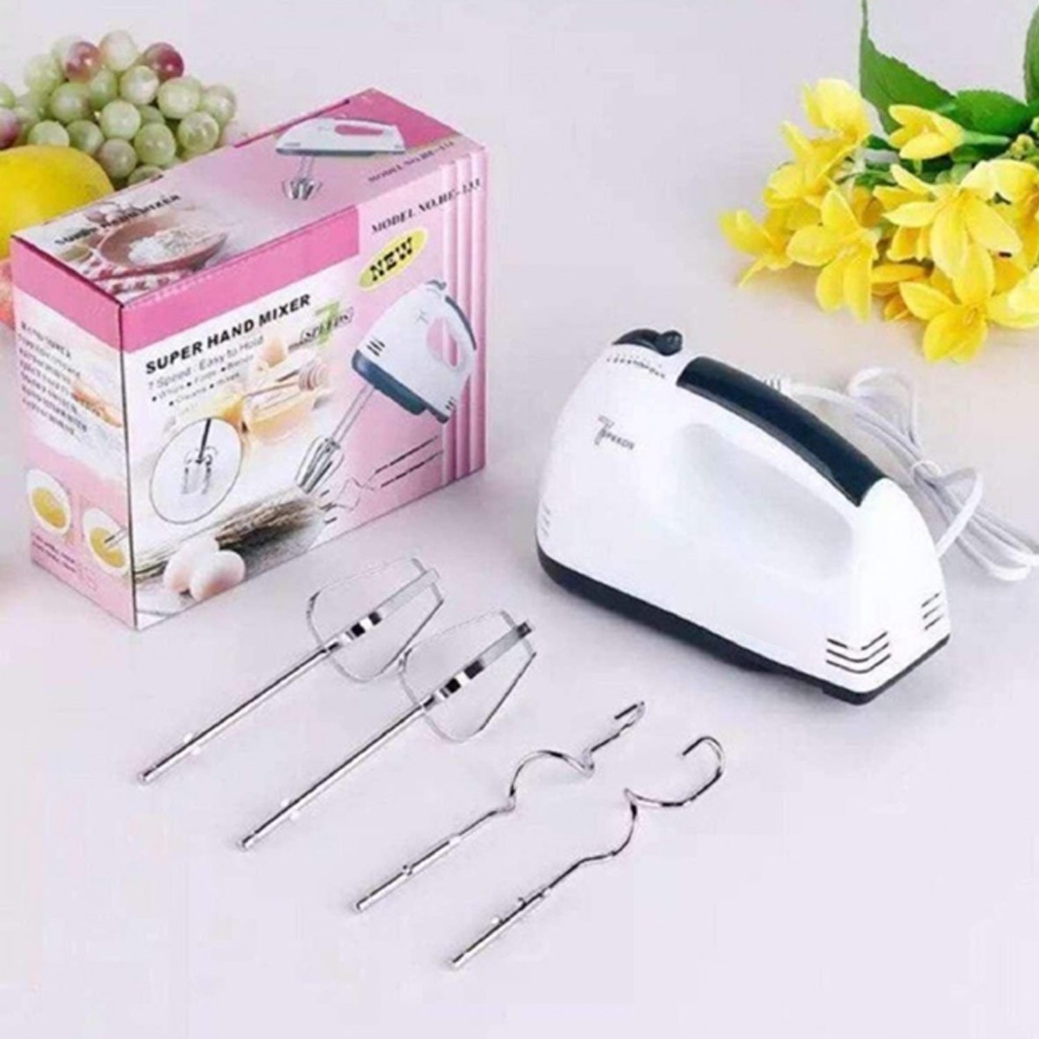 Electric Hand Mixer | Egg Beater, Cream & Dough Blender for Kitchen