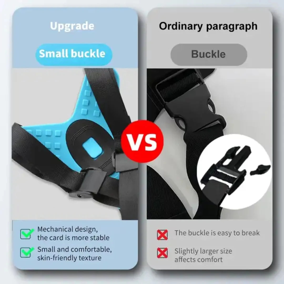 Comparison card showing a small buckle upgrade versus an ordinary buckle with text and icons.