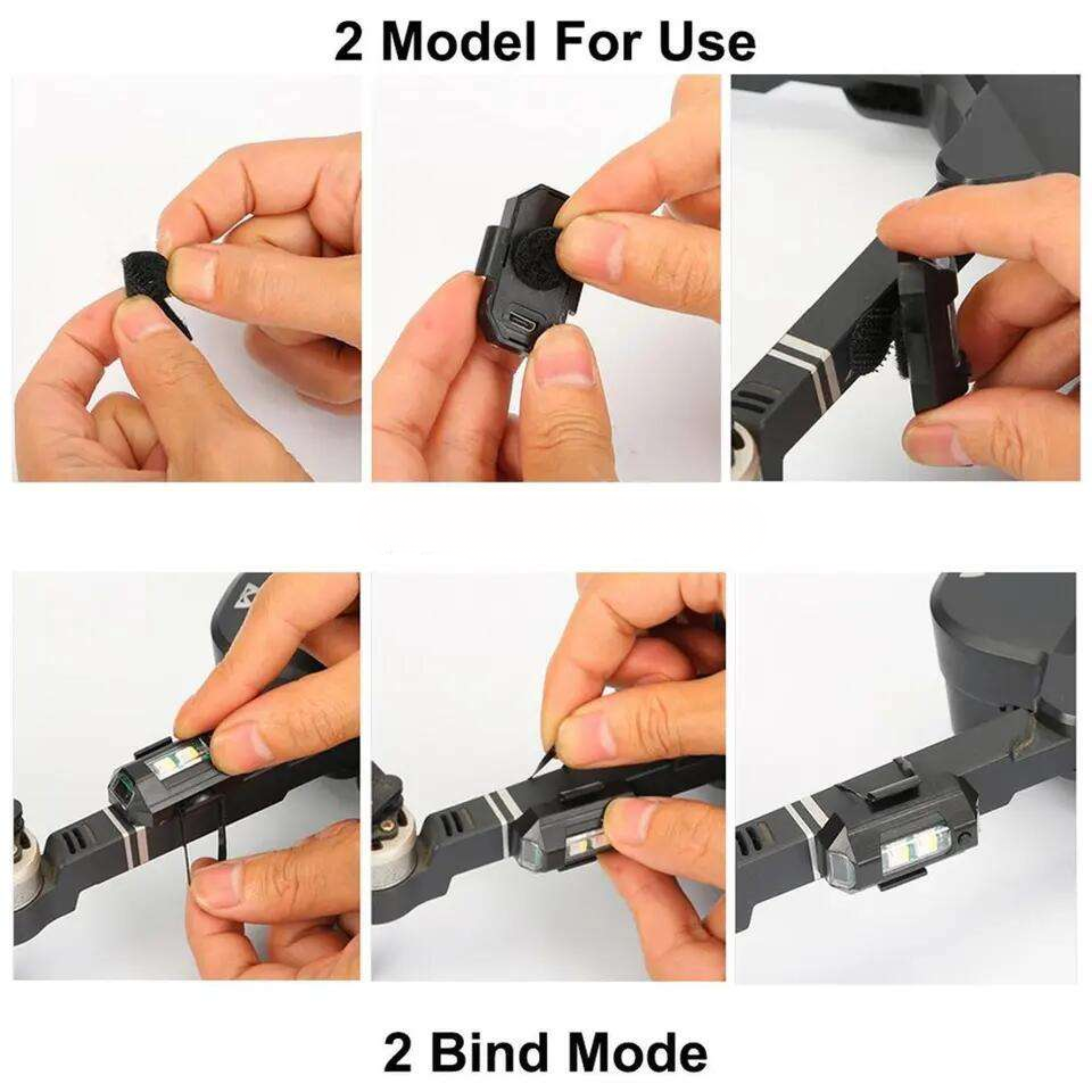 Pack of 2 Rechargeable 7-Color LED Strobe Light | Universal MotorBike