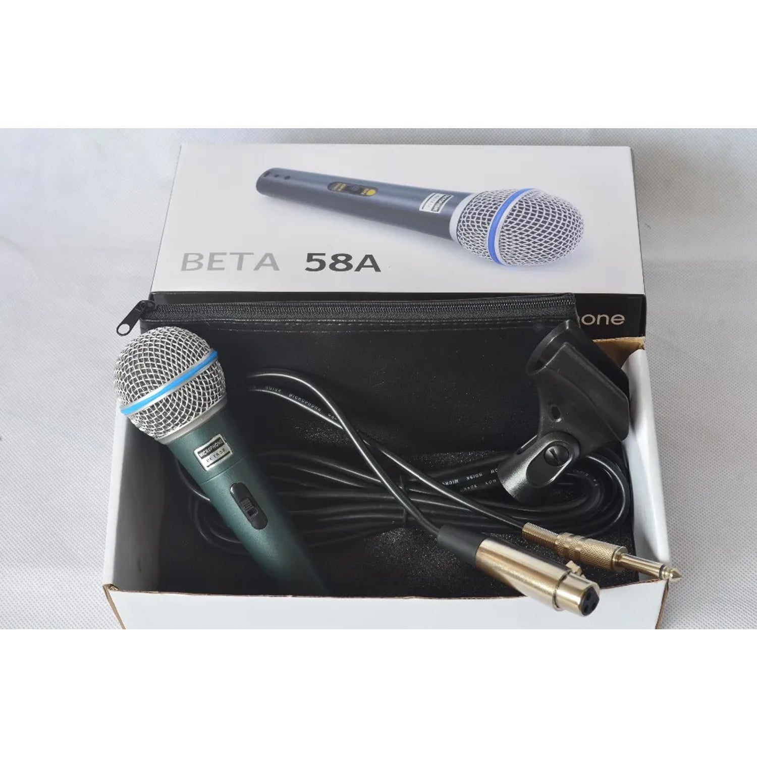 Professional Beta 58A Handheld Wired Microphone with Long Wire