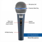 Professional Beta 58A Handheld Wired Microphone with Long Wire