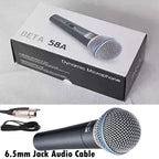 Professional Beta 58A Handheld Wired Microphone with Long Wire
