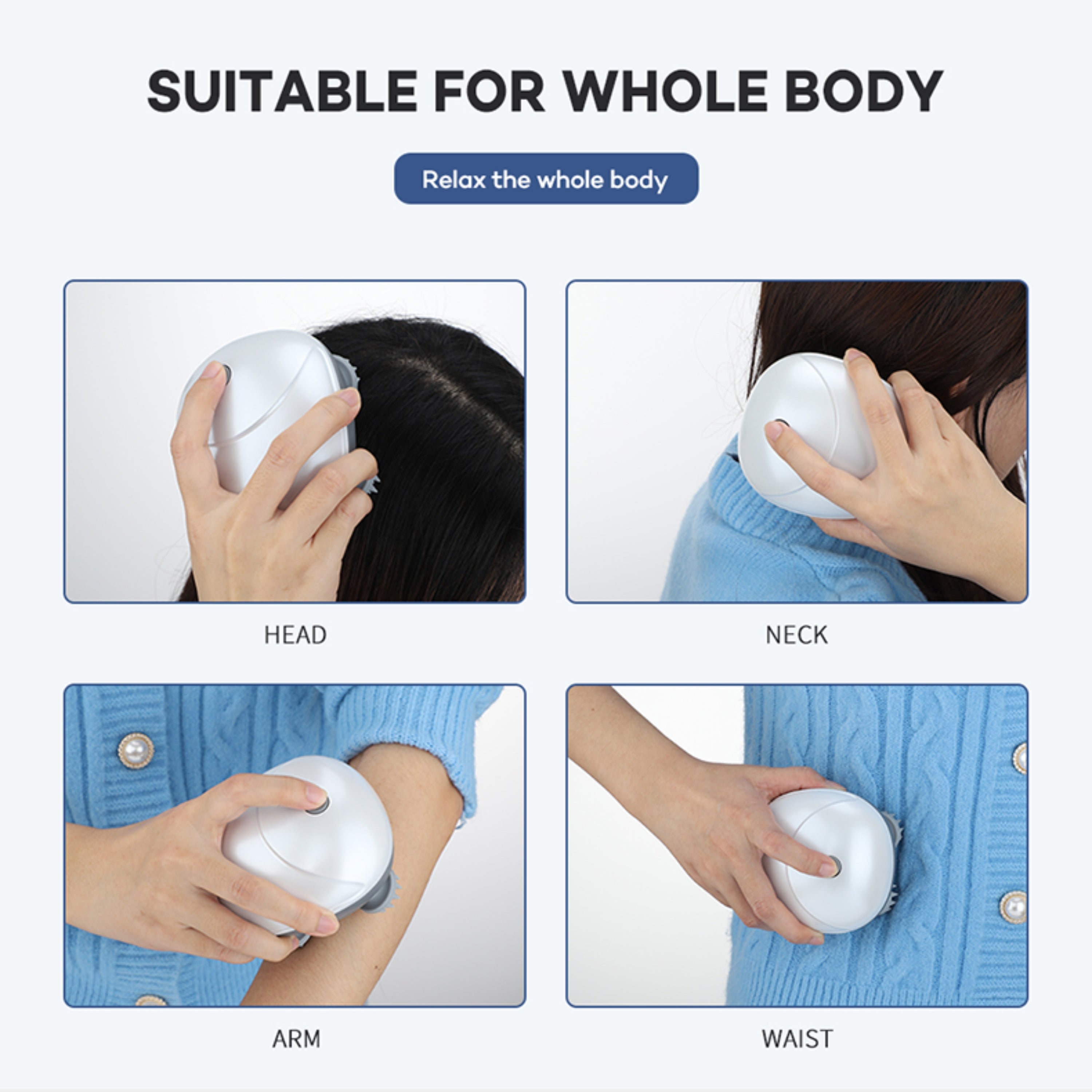 Smart Handheld Electric Scalp Massager | For Stress Relief