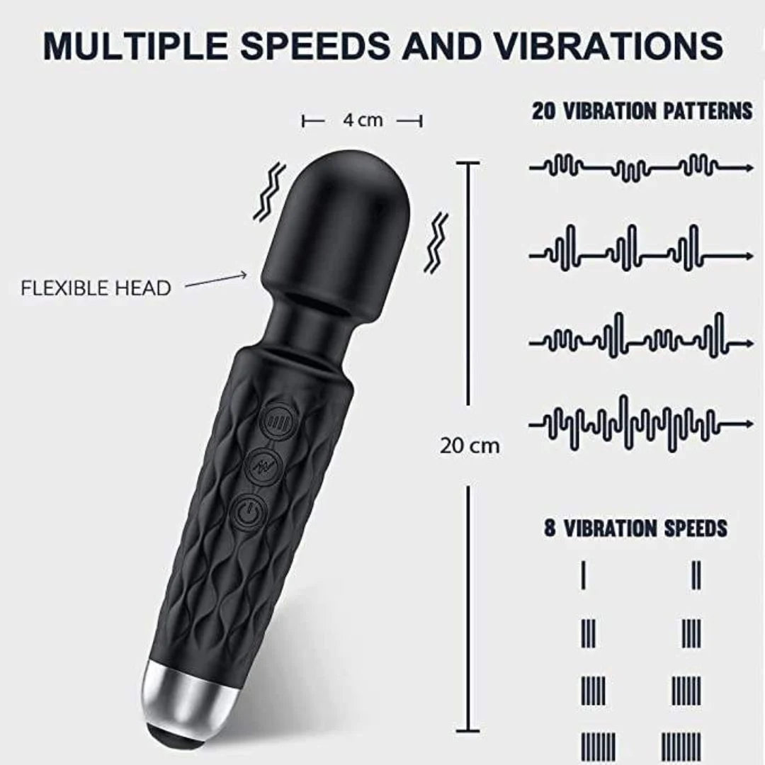 Waterproof silicone handheld body massager for women
