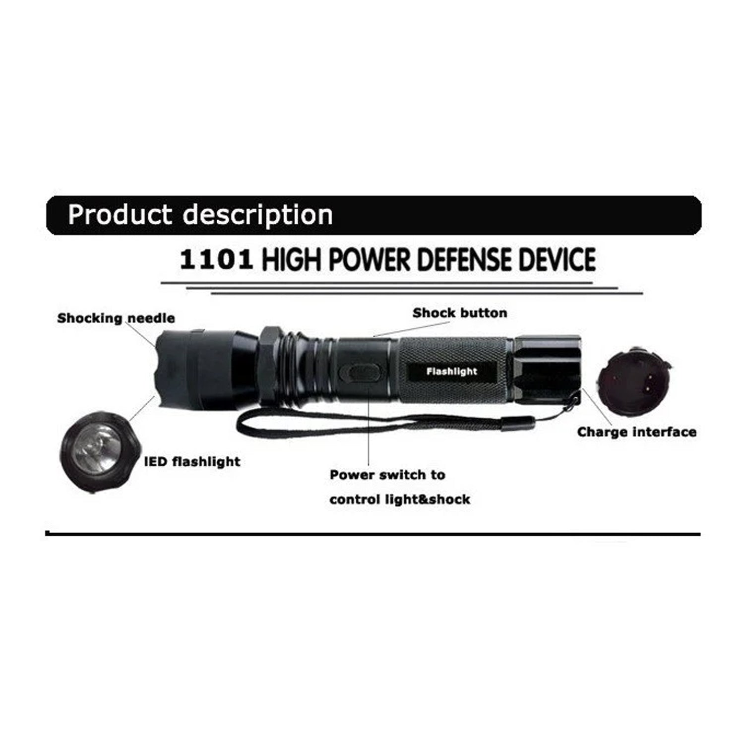 Safety Stun Gun for Women | Super Voltage Self-Defense Light