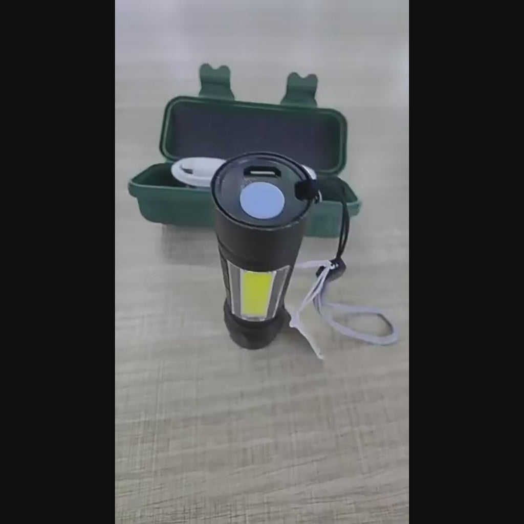Mini USB Rechargeable LED Flashlight – Compact Aluminum Alloy Torch