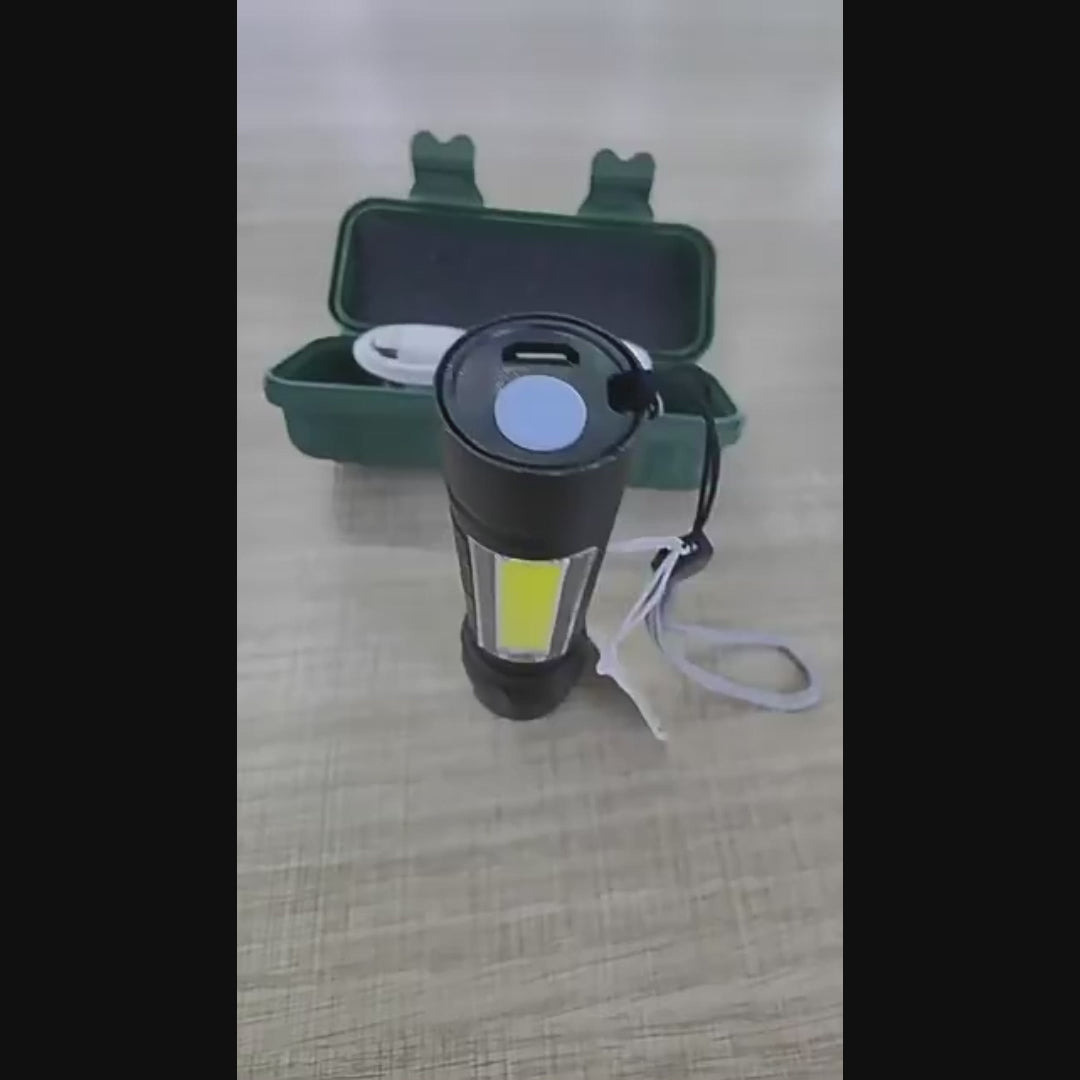 Mini USB Rechargeable LED Flashlight – Compact Aluminum Alloy Torch