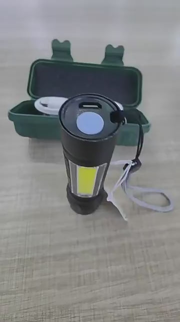 EDC911MiniUSBRechargeableLEDFlashlight–CompactAluminumAlloyTorch