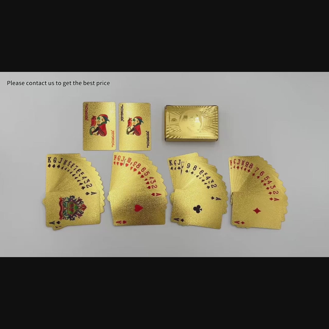 24K Gold Poker Deck Playing Cards | Premium Poker Deck for Parties