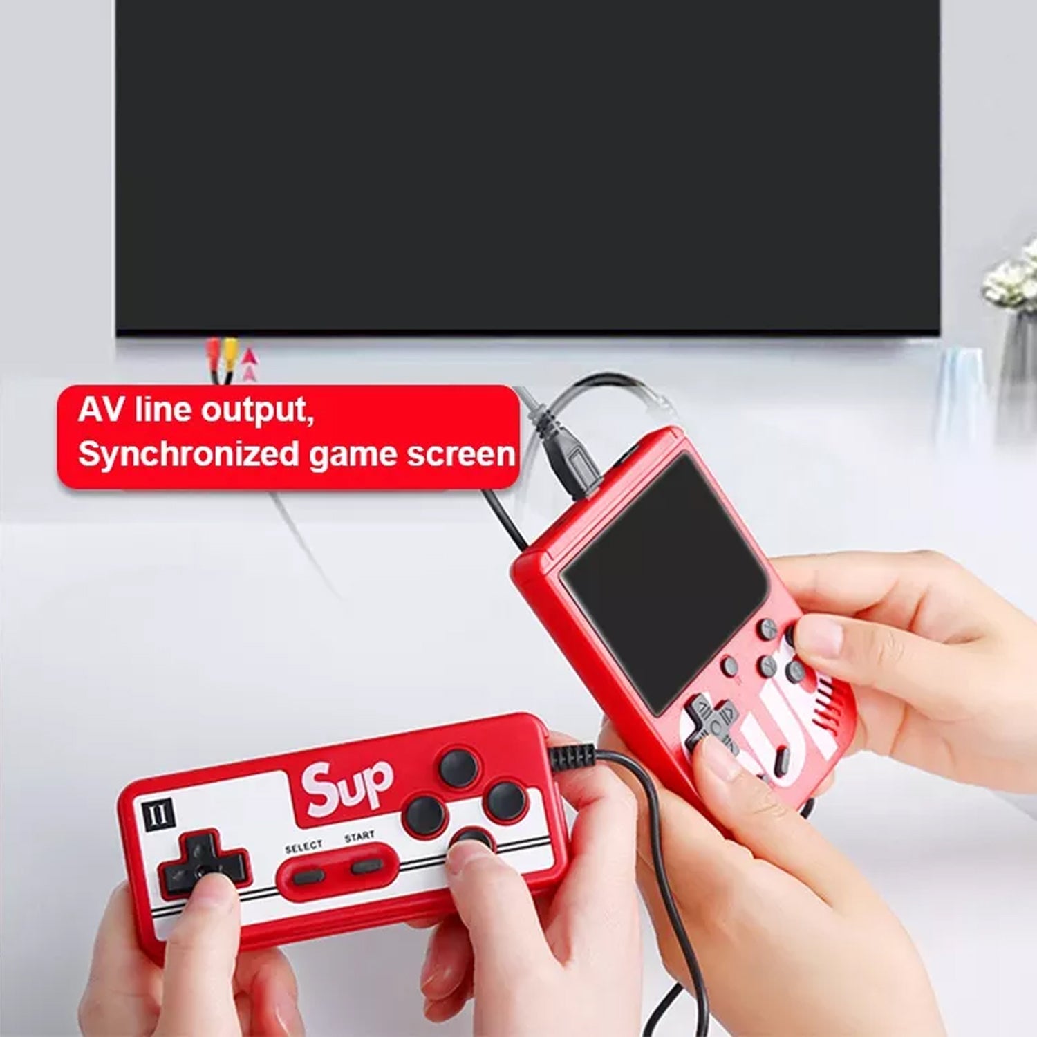 Two-Player Portable Retro Handheld Game Console – 400 Games, 3-Inch Screen